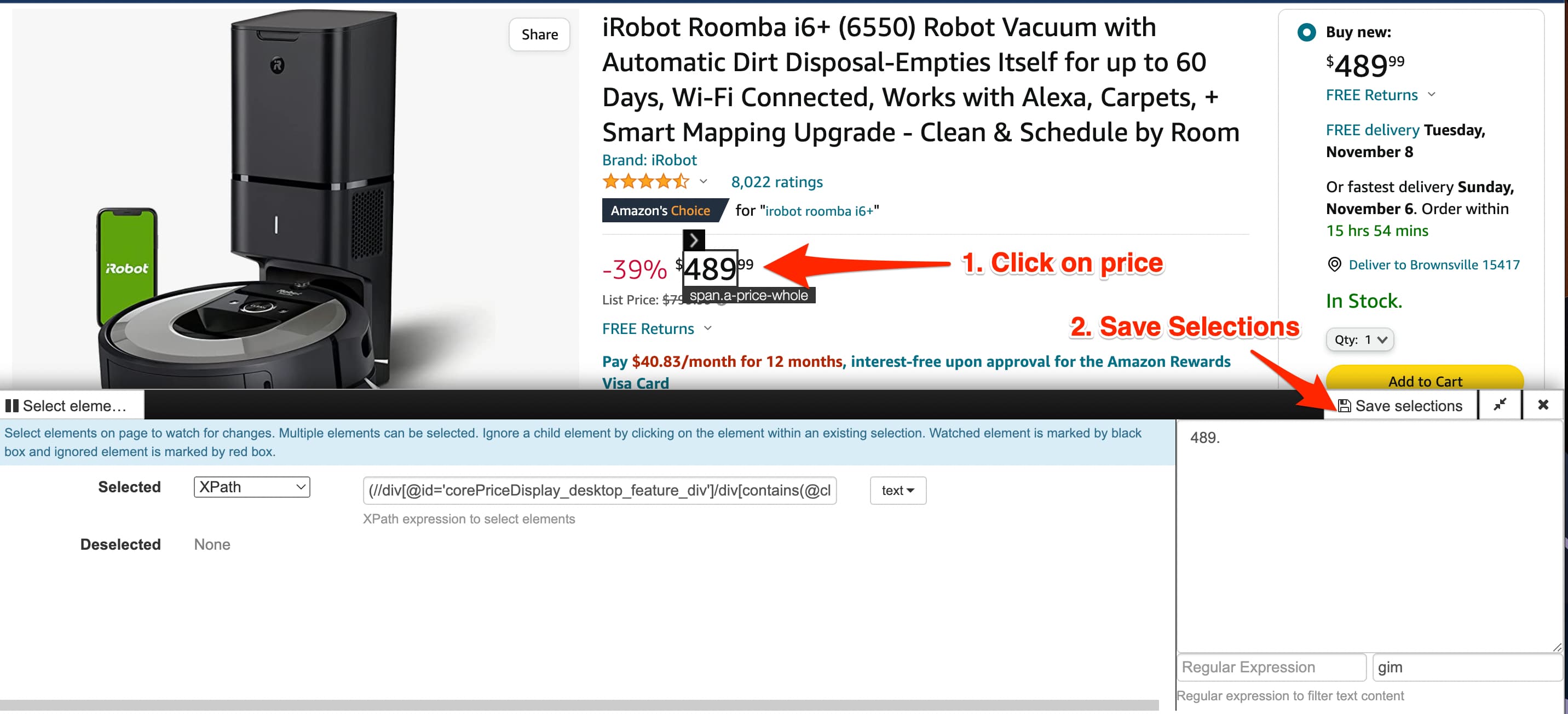 Configure amazon alerts for price changes