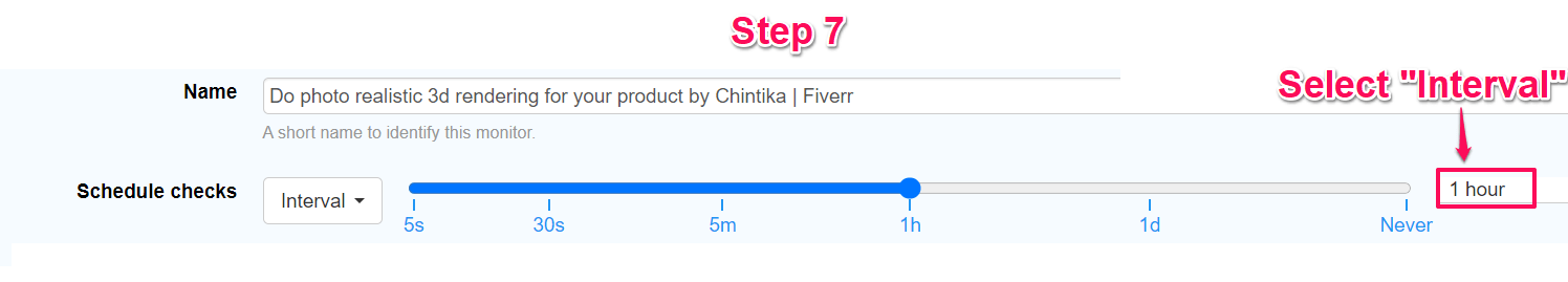 Desired interval check