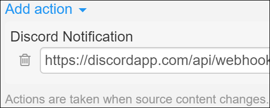 Discord change notification action